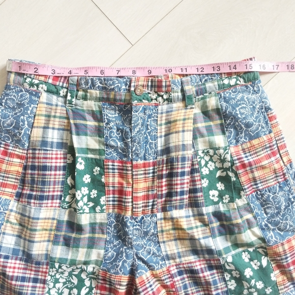Vintage Tommy Hilfiger Plaid Patchwork Shorts - Picture 5 of 10